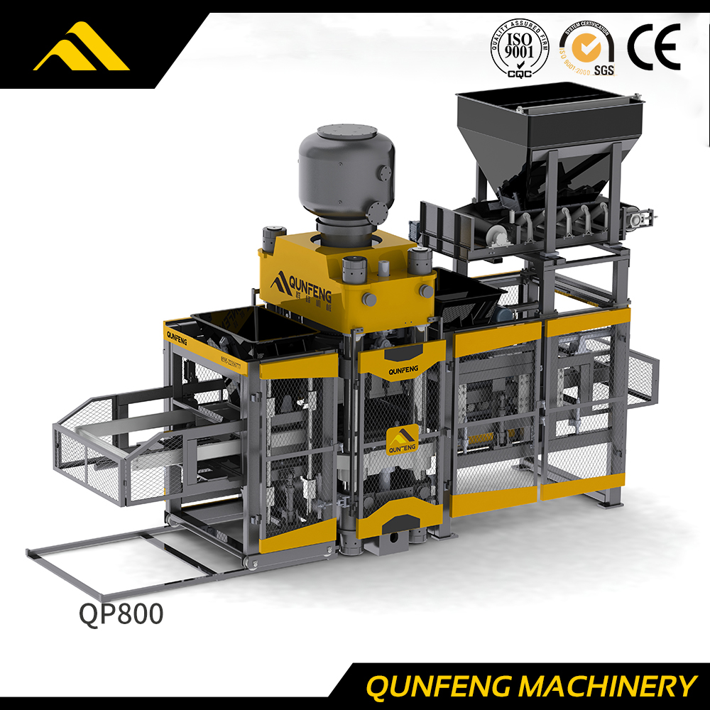 QP800 Máquina de Bloco de Prensa Hidráulica Totalmente Automática